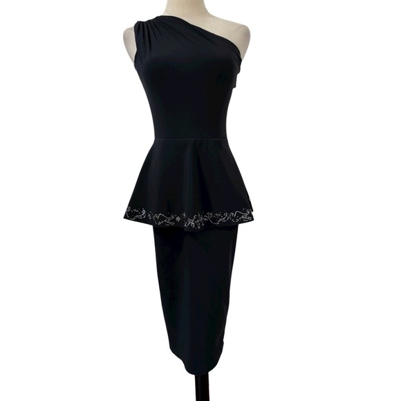 Chiara Boni Dresses & Skirts - Chairs Boni Dress Black Cocktail Peplum Italy LBD Glam